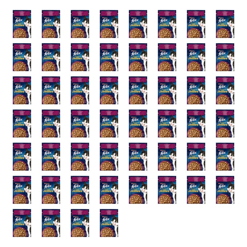 Karma dla kota FELIX Sensations Jellies Kaczka ze szpinakiem 52 x 85 g