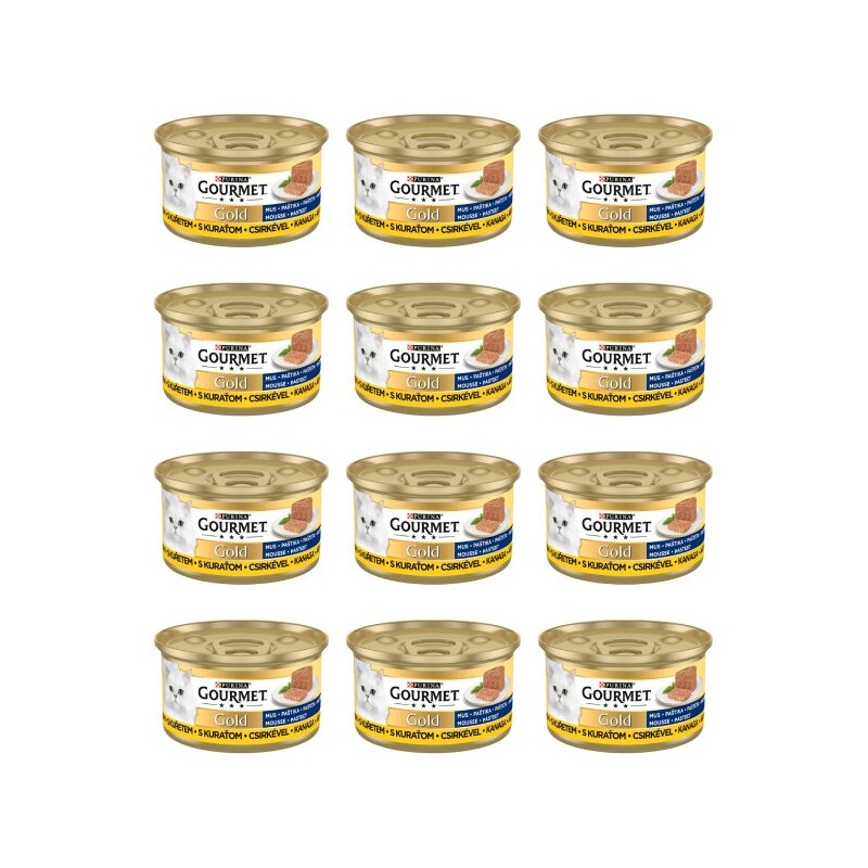 Karma dla kota GOURMET Gold Mus Kurczak 12 x 85 g