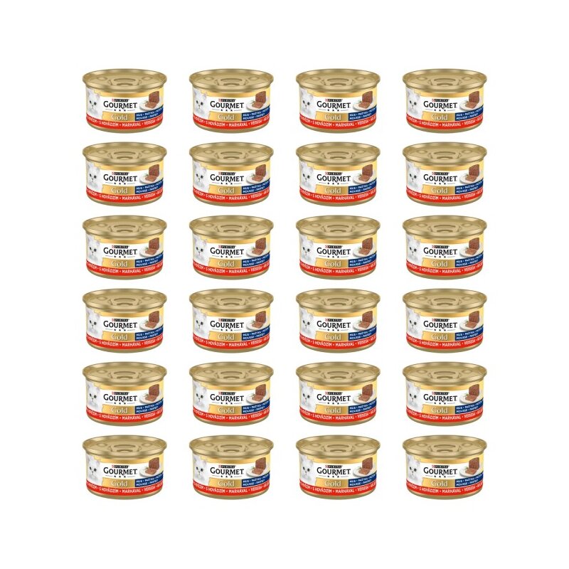 Karma dla kota GOURMET Gold Mus Wołowina 24 x 85 g