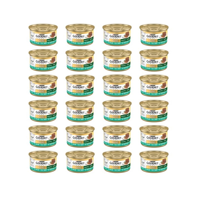 Karma dla kota GOURMET Gold Pasztet Królik 24 x 85 g