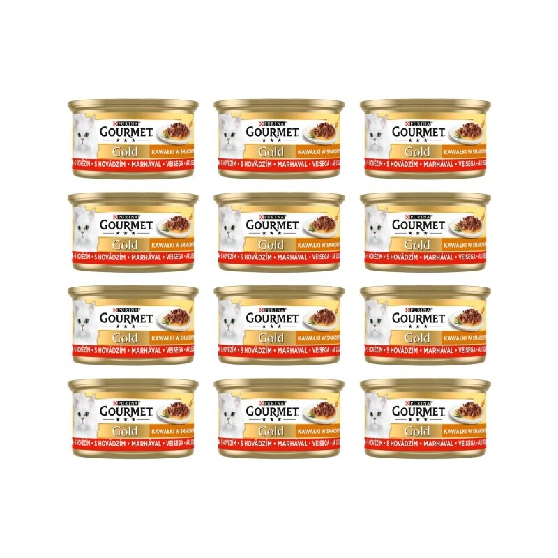 Karma dla kota GOURMET Gold Succulent Delights Wołowina 12 x 85 g