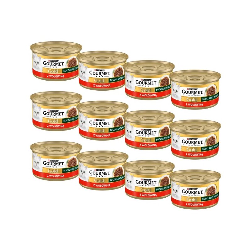 Karma dla kota GOURMET Gold Succulent Delights Wołowina 12 x 85 g