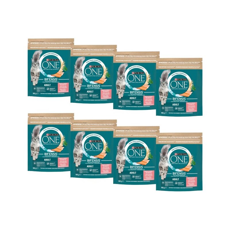 Karma dla kota PURINA One Bifensis Adult Łosoś 8 x 800 g