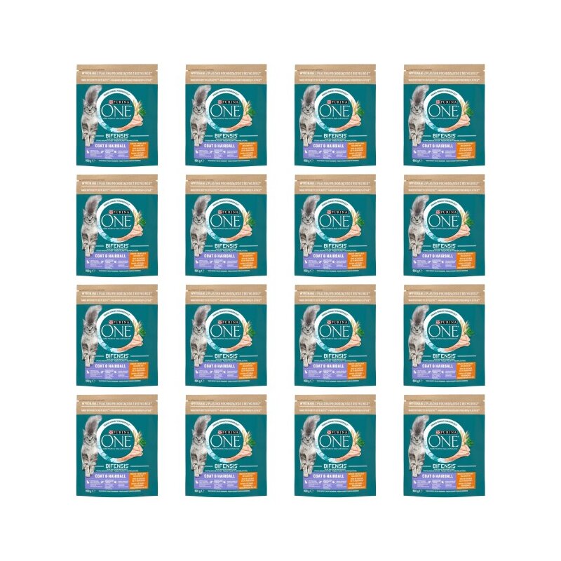 Karma dla kota PURINA ONE Coat & Hairball Kurczak 16 x 800 g
