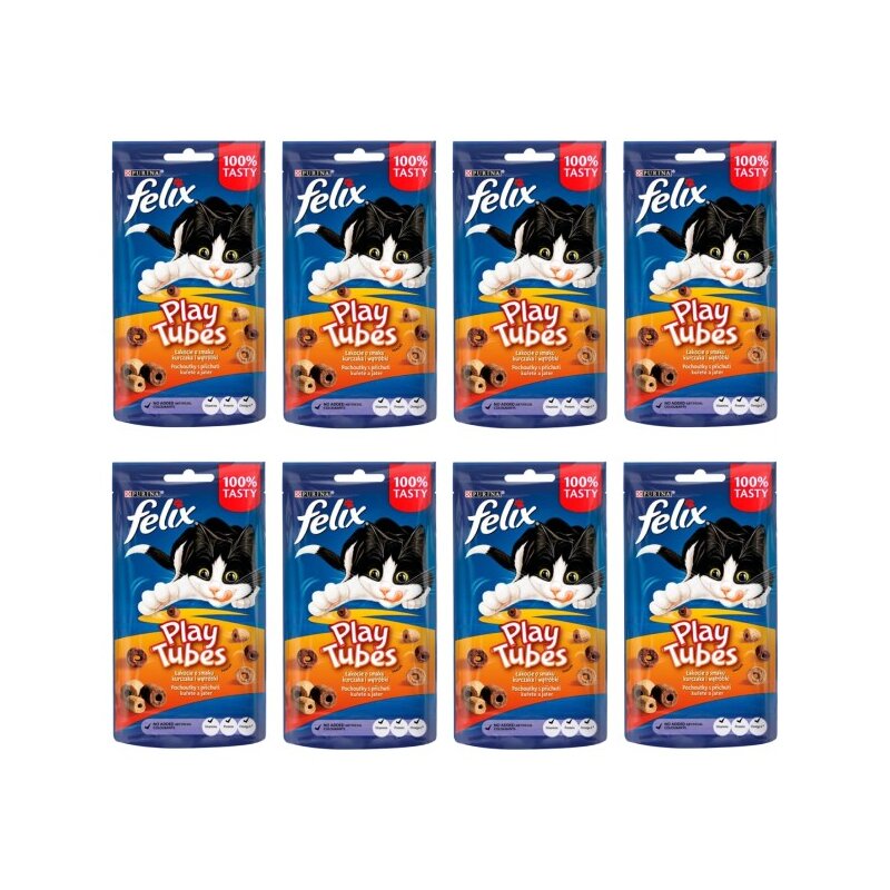 Przysmak dla kota FELIX Play Tubes Kurczak i wątróbka 8 x 50 g