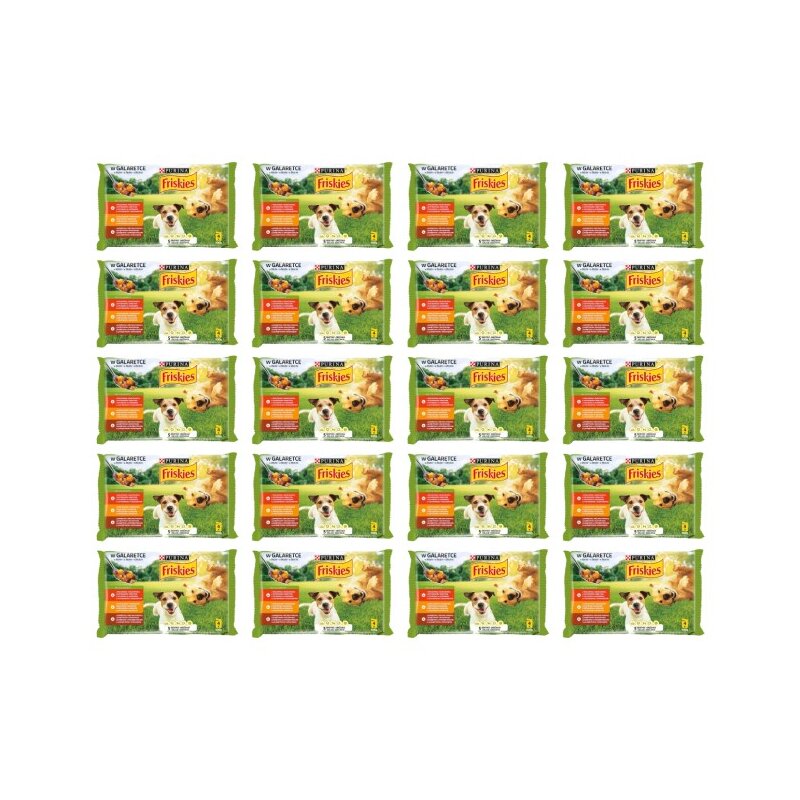 Karma dla psa FRISKIES Adult Wołowina, Jagnięcina i Kurczak (80 x 100 g)