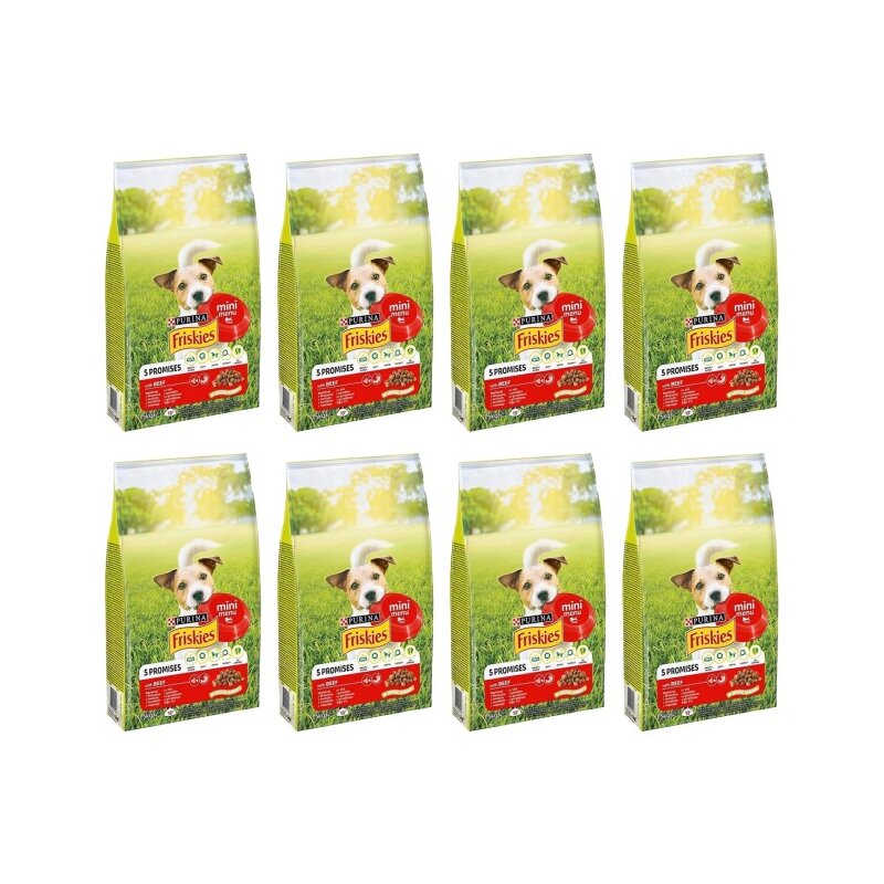 Karma dla psa FRISKIES 5 Promises Mini Menu Wołowina 8 x 1.5 kg