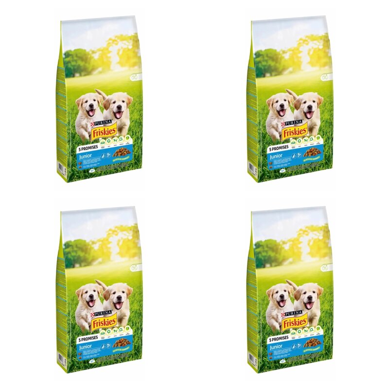 Karma dla psa FRISKIES 5 Promises Junior z kurczakiem i warzywami z mlekiem 4 x 15 kg