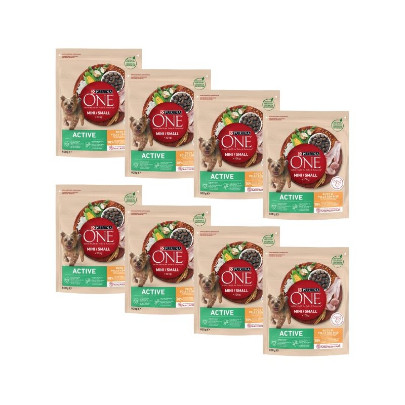 Karma dla psa PURINA One Mini Active Adult Kurczak z ryżem 8 x 800 g