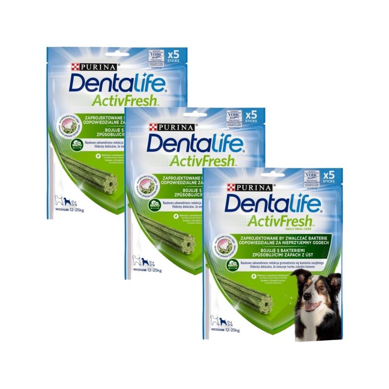 Przysmak dla psa DENTALIFE Active Fresh Medium 3 x 115 g