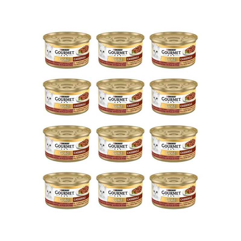Karma dla kota GOURMET Casserole Kaczka z indykiem 12 x 85g