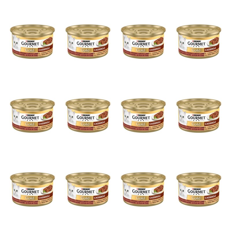 Karma dla kota GOURMET Casserole Kaczka z indykiem 12 x 85g