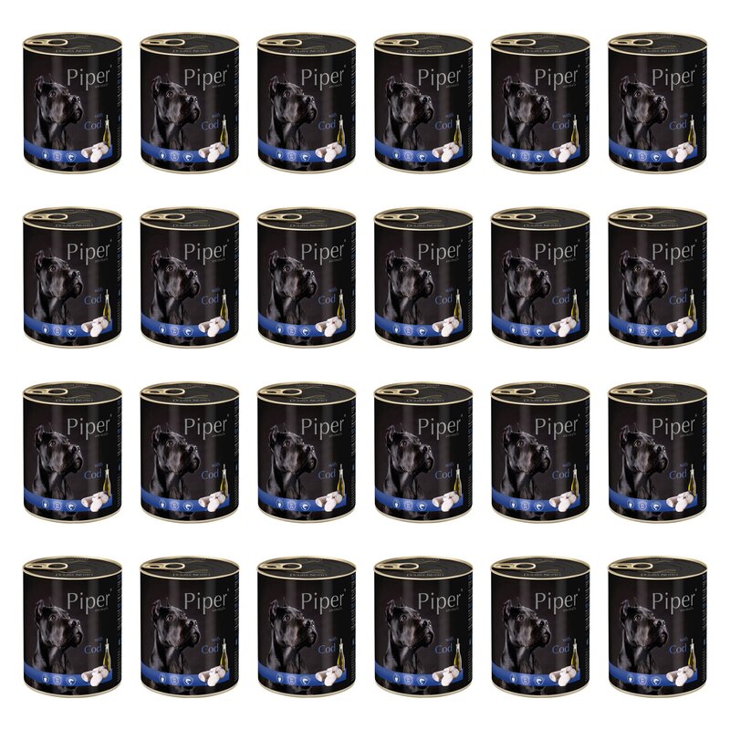 Karma dla psa PIPER Animals z dorszem 24 x 800 g