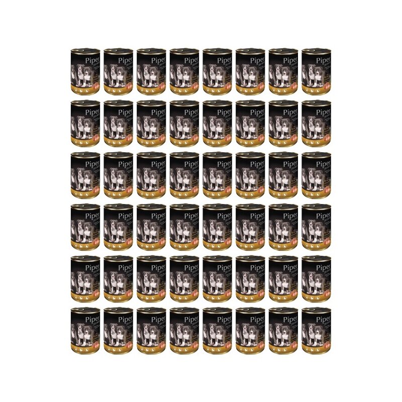 Karma dla psa PIPER Junior z żołądkami kurczaka i brązowym ryżem 48 x 400 g