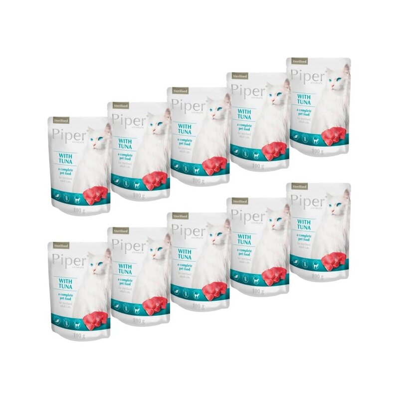 Karma dla kota PIPER Animals Sterilised z tuńczykiem 10 x 100 g