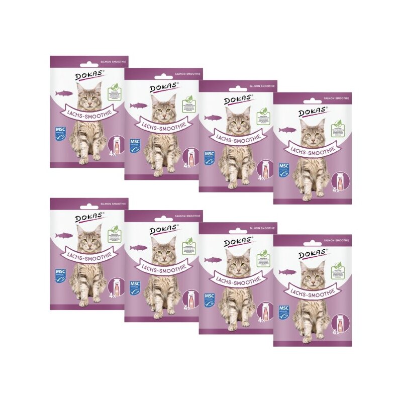 Przysmak dla kota DOKAS Smoothie z łososia 32 x 30 g