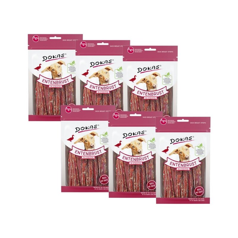 Przysmak dla psa DOKAS Filet z piersi kaczki 6 x 70 g