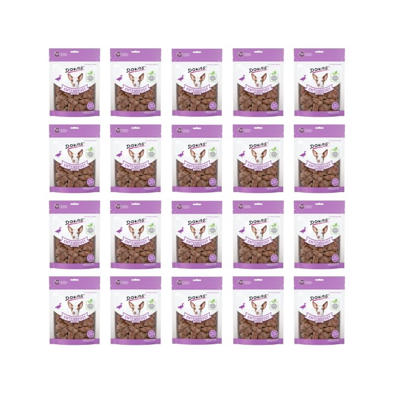 Przysmak dla psa DOKAS Nuggetsy z piersi kaczki 20 x 110 g