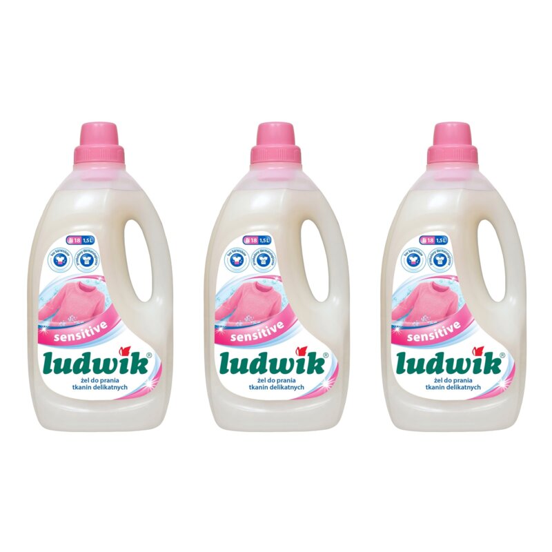 Żel do prania LUDWIK Sensitive 3 x 1500 ml Uniwersalny