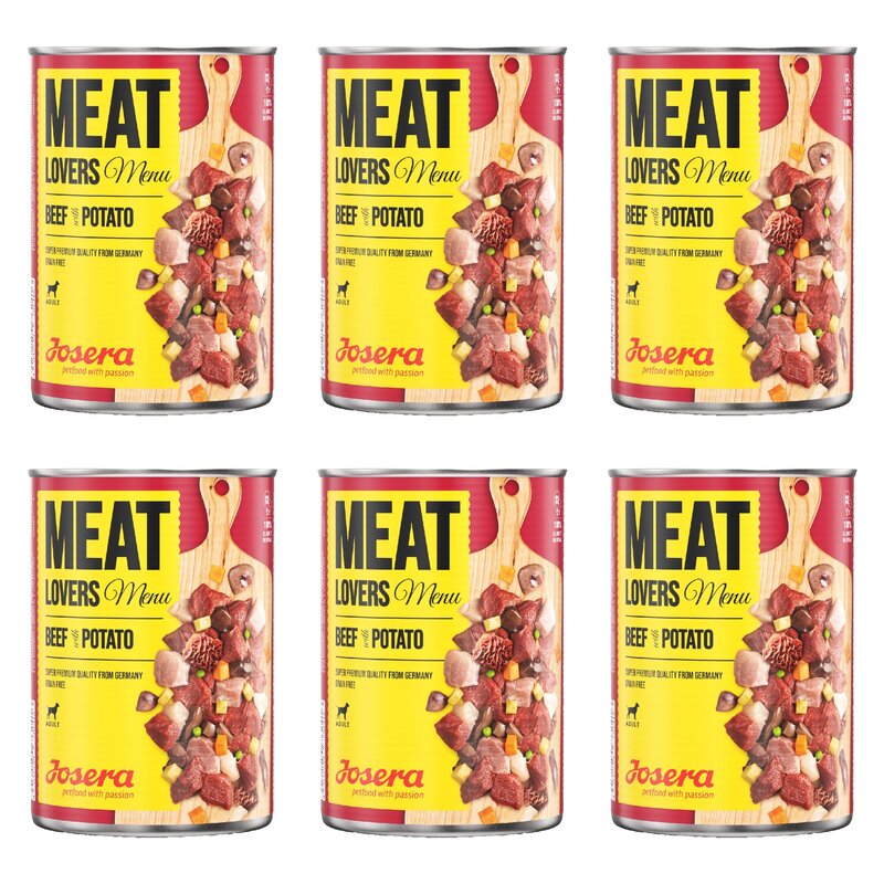 Karma dla psa JOSERA Meat Lovers Menu Wołowina z ziemniakami 6 x 400 g
