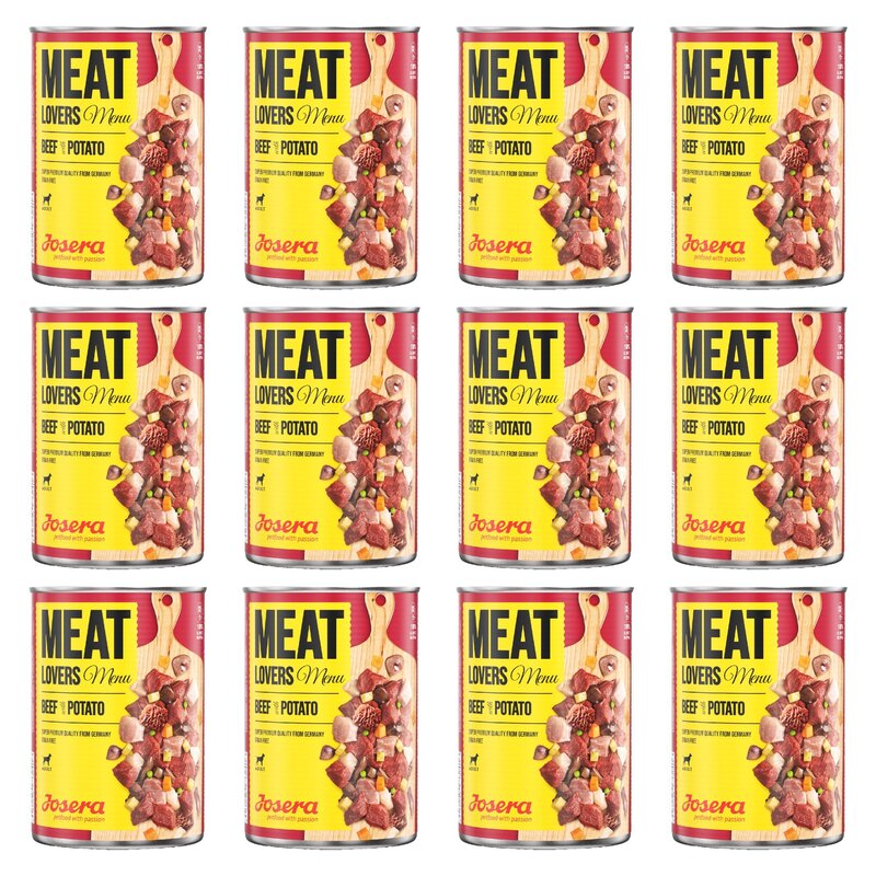 Karma dla psa JOSERA Meat Lovers Menu Wołowina z ziemniakami 12 x 400 g