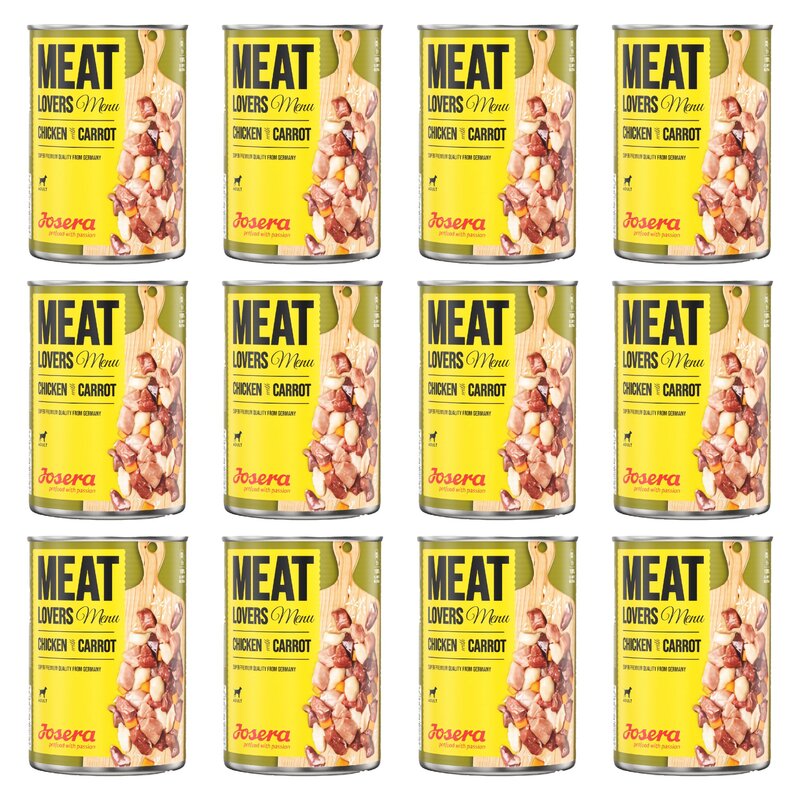 Karma dla psa JOSERA Meat Lovers Menu Kurczak z marchewką 12 x 800 g