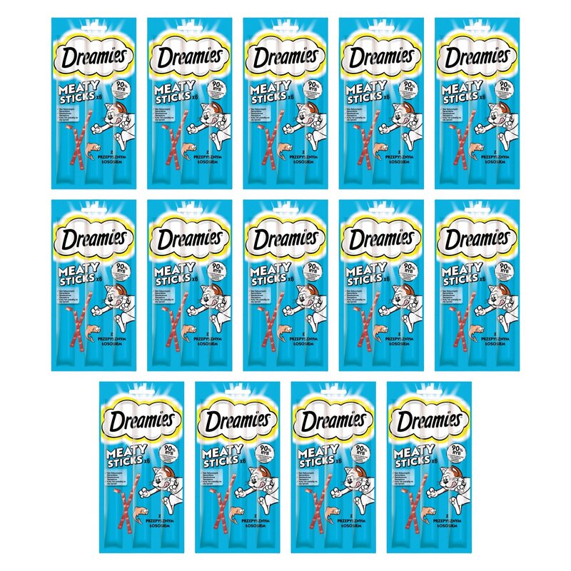 Przysmak dla kota DREAMIES Meaty Sticks z Łososiem 14 x 30 g