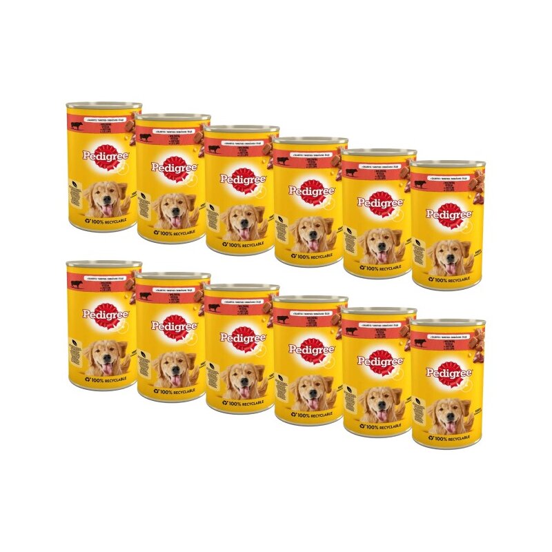 Karma dla psa PEDIGREE Wołowina 12 x 1.2 kg