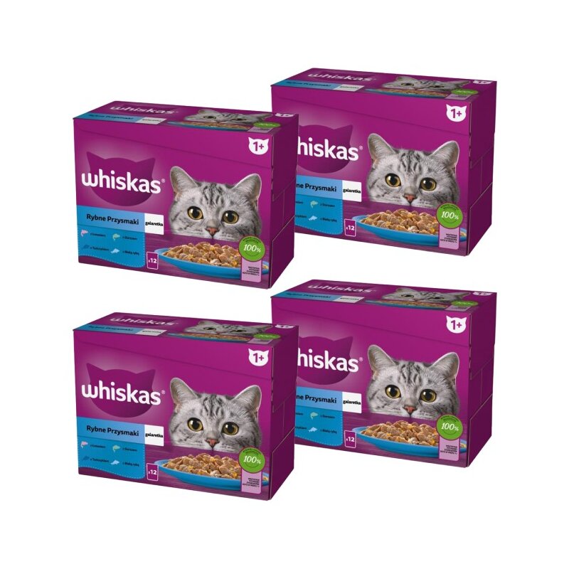 Karma dla kota WHISKAS Rybne przysmaki (48 x 85 g)