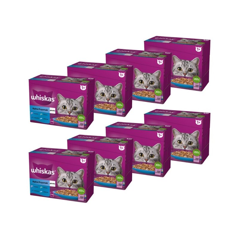 Karma dla kota WHISKAS Rybne przysmaki (96 x 85 g)