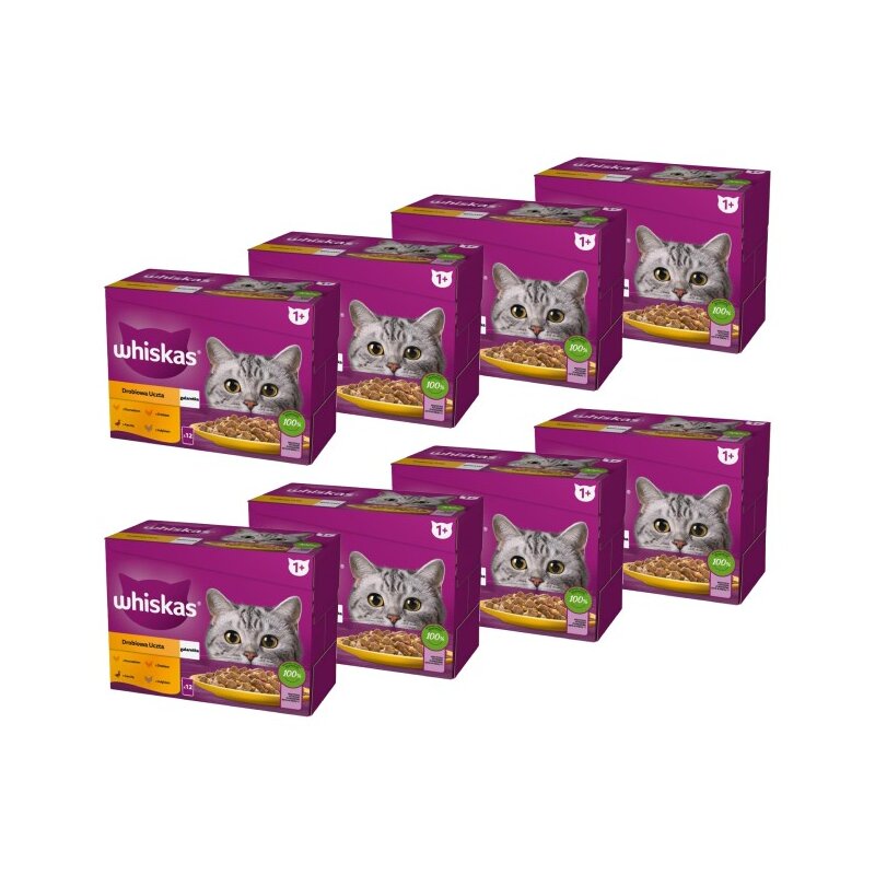 Karma dla kota WHISKAS Drobiowa Uczta (96 x 85 g)