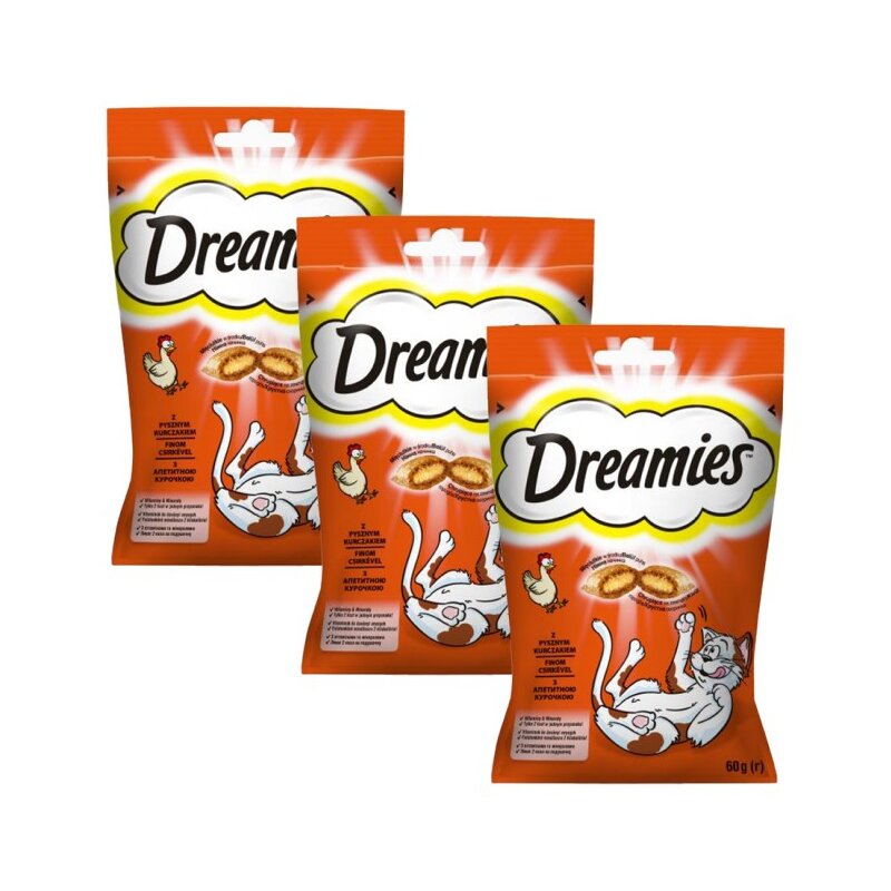 Przysmak dla kota DREAMIES Kurczak 3 x 60 g