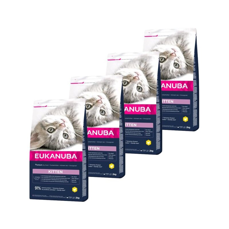 Karma dla kota EUKANUBA Kitten Kurczak 4 x 2 kg