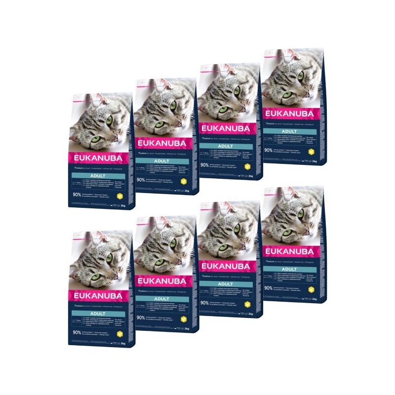 Karma dla kota EUKANUBA Adult Kurczak 8 x 2 kg