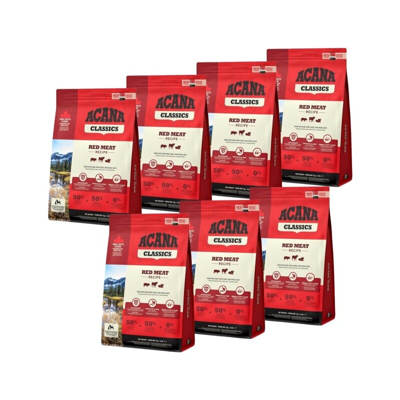 Karma dla psa ACANA Classic Red Meat Jagnięcina z wieprzowiną i wołowiną 7 x 2 kg