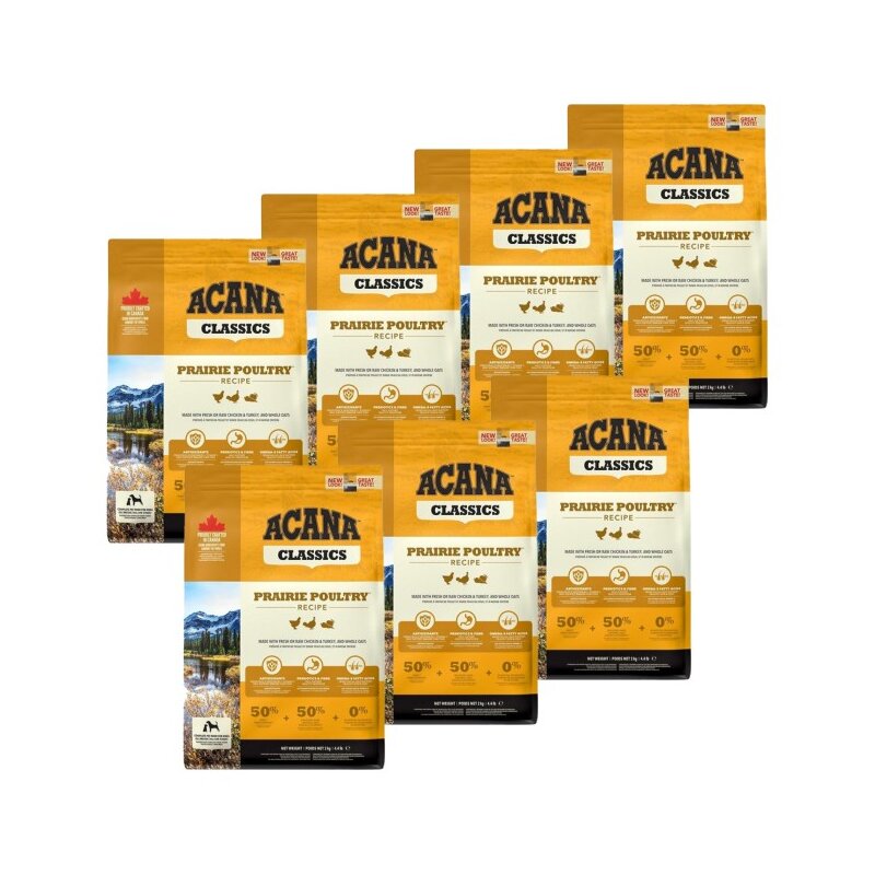 Karma dla psa ACANA Classics Prairie Poultry Dog Kurczak 7 x 2 kg