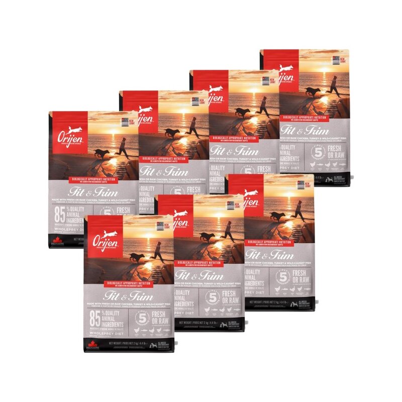 Karma dla psa ORIJEN Fit & Trim Drób z jajkami i rybą 7 x 2 kg