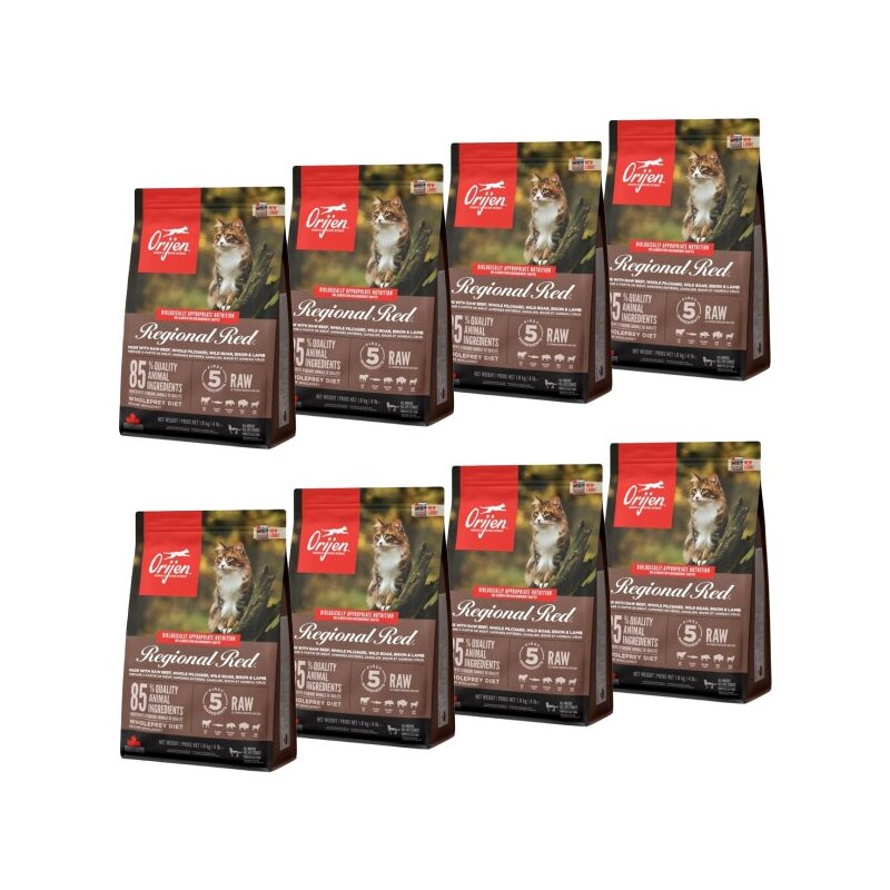 Karma dla kota ORIJEN Cat Regional Red Wołowina 8 x 1.8 kg