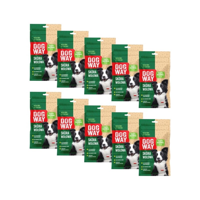 Przysmak dla psa DOGWAY Skóra Wołowa 10 x 60 g