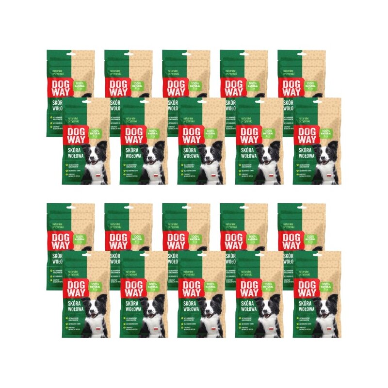 Przysmak dla psa DOGWAY Skóra Wołowa 20 x 60 g