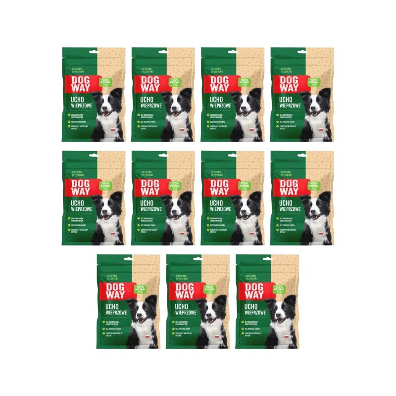 Przysmak dla psa DOGWAY Ucho Wieprzowe 11 x 35 g