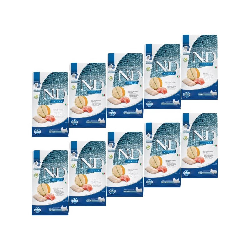 Karma dla psa FARMINA N&D Ocean Adult Mini Łosoś z dorszem i melonem 10 x 800 g
