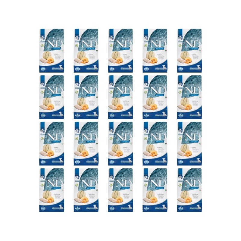 Karma dla psa FARMINA N&D Ocean Dorsz z dynią i melonem kantalupa Puppy Mini 20 x 800 g