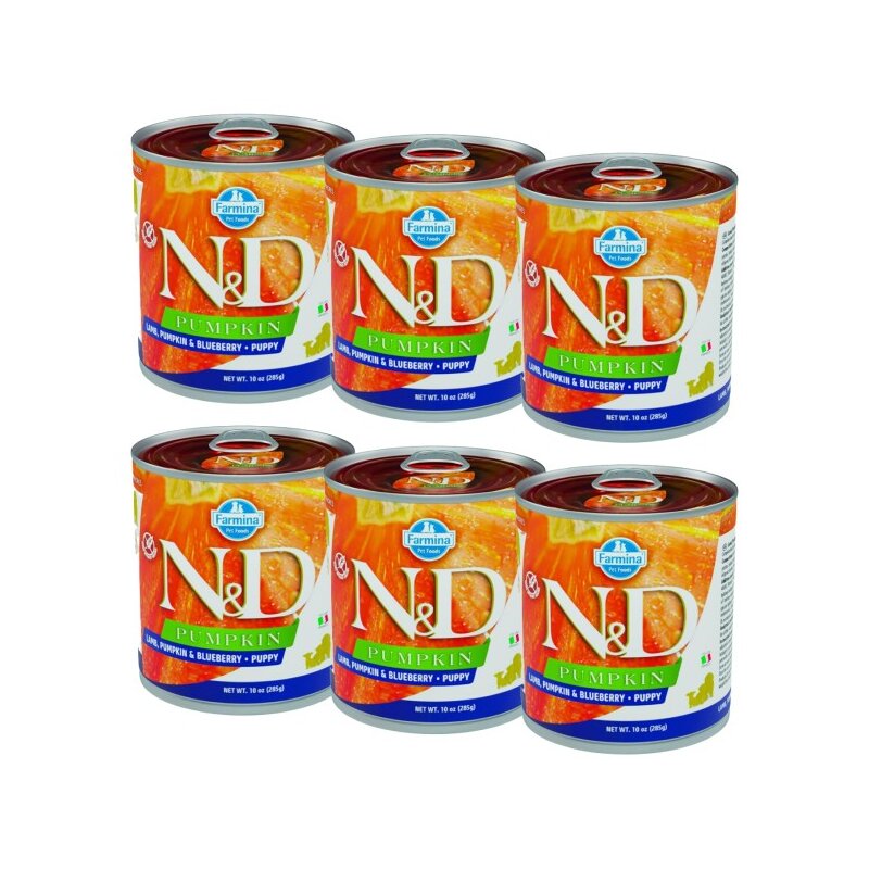 Karma dla psa FARMINA N&D Jagnięcina z dynią i borówką Puppy 6 x 285 g