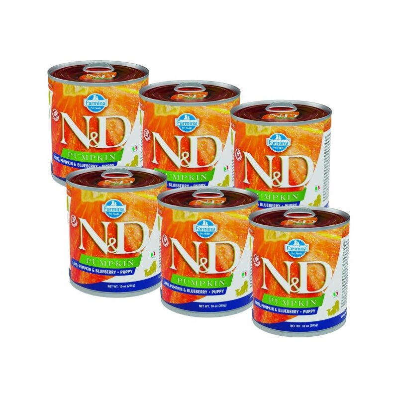 Karma dla psa FARMINA N&D Pumpkin Jagnięcina z dynią i borówką 6 x 285 g