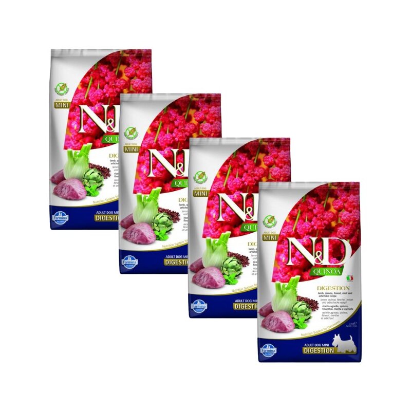 Karma dla psa FARMINA N&D Quinoa Dog Digestion Adult Mini Jagnięcina 4 x 2.5 kg