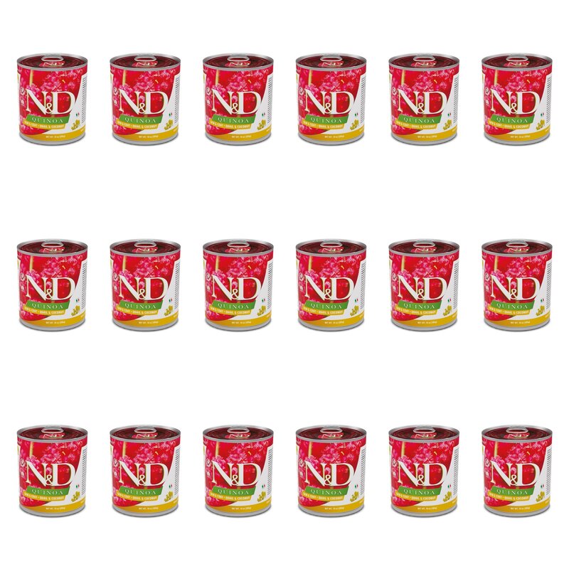 Karma dla psa FARMINA N&D Quinoa Przepiórka z kokosem 18 x 285 g