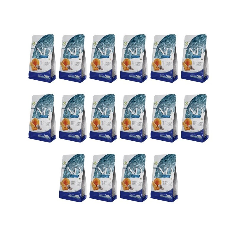 Karma dla kota FARMINA N&D Ocean Śledź z dynią i pomarańczą 16 x 300g