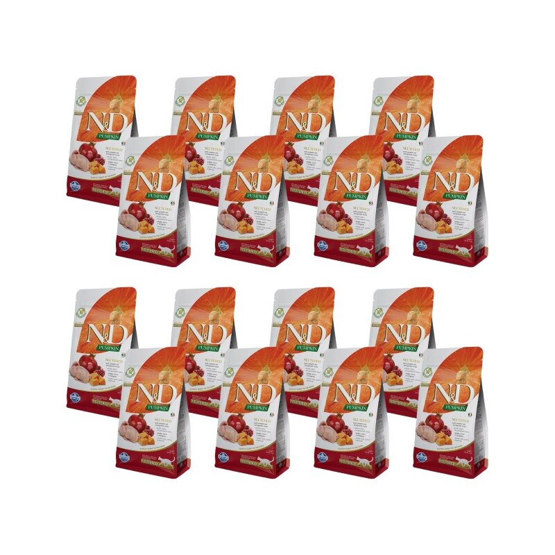 Karma dla kota FARMINA N&D Pumpkin Przepiórka z dynią i granatem 16 x 1.5 kg
