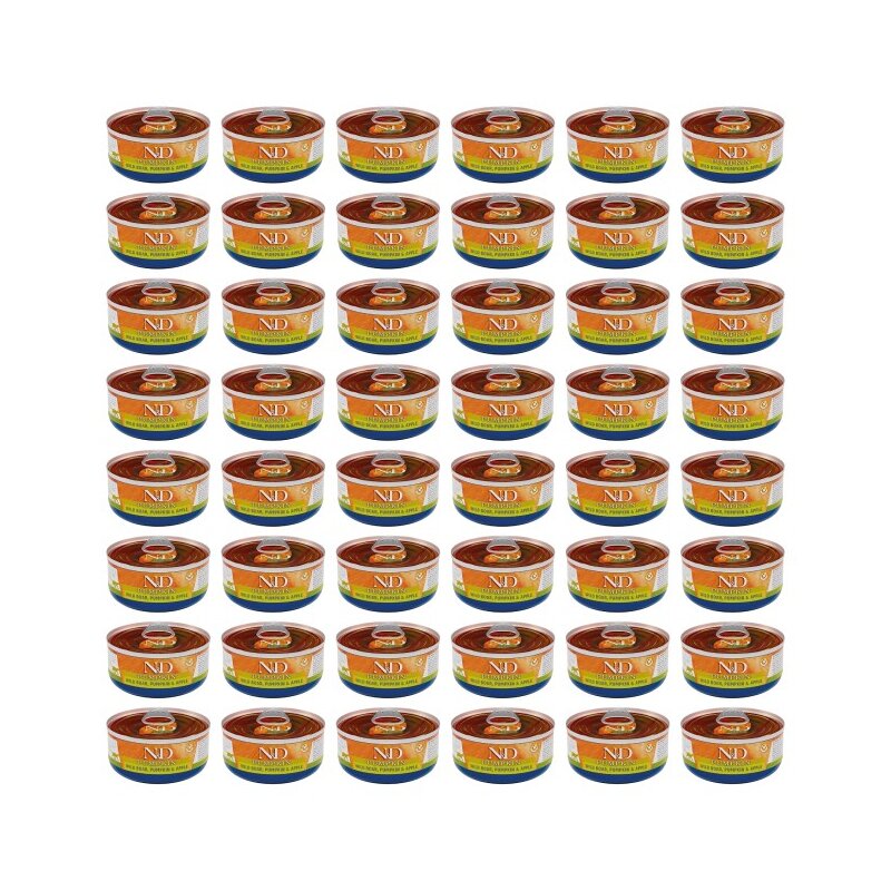Karma dla kota FARMINA N&D Dzik z dynią i jabłkiem 48 x 80 g